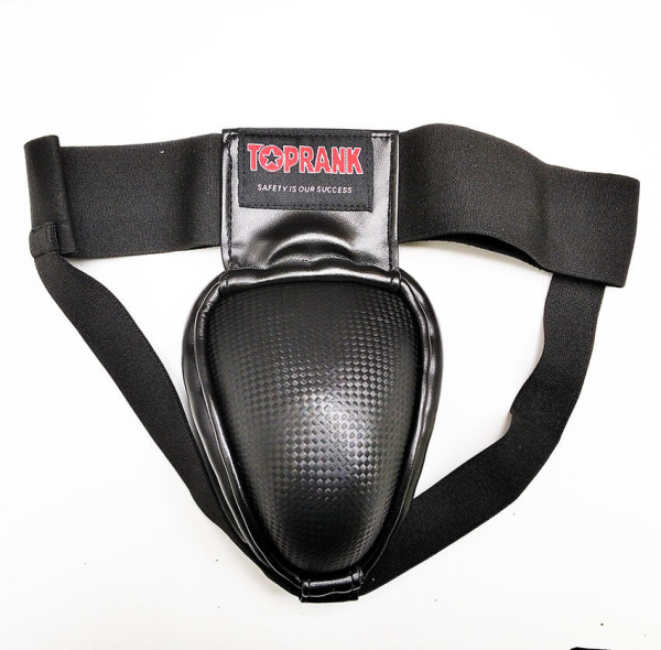 Защита паха металлич. (иск.кожа,черный) Top Rank