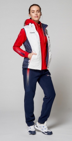 Жилет двусторонний женский (белый/голубой) W11321G-FF202