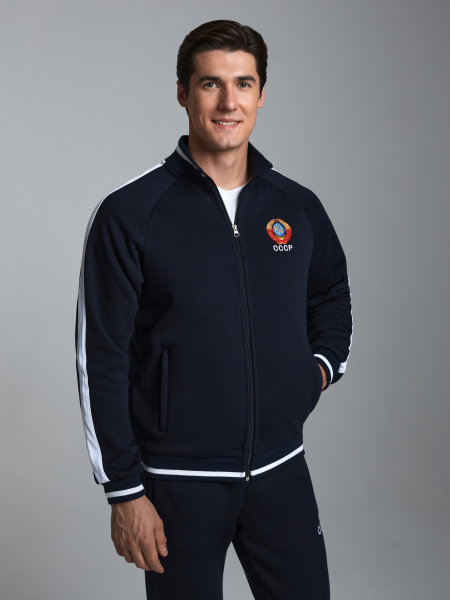 Спортивный костюм мужской СССР 12M-RR-1038 тёмно-синий /RusTeam