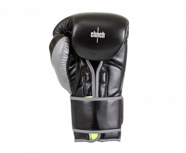 Перчатки боксёрские Clinch Contender чёрно-серые C184