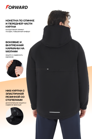 M09110G-BB251 Куртка на флисовой подкладке мужская (черный)