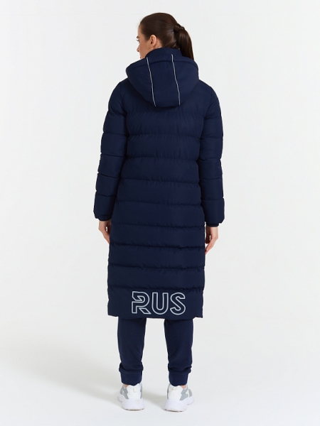 Пальто Эко Пух женское (синий) W08320G-NN202