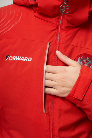 W03330G-FF242 Костюм утепленный женский (красный/красный)