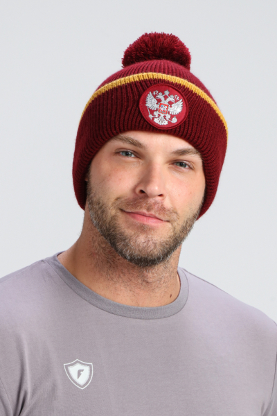 U20421G-VV256 Шапка вязаная (винный/винный)