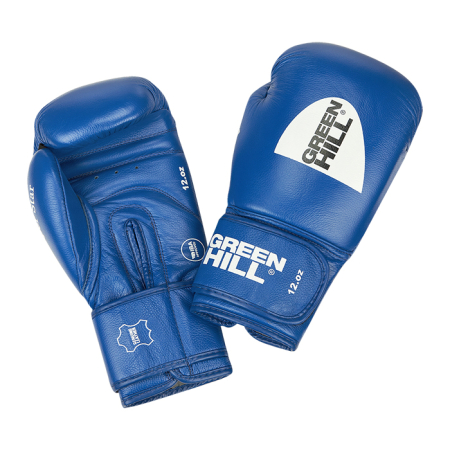 Перчатки боксёрские Super Star IBA синие BGS-1213IBA /Green Hill