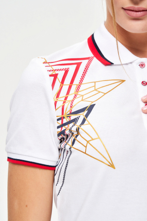 W13210G-WW231 Рубашка поло женская (белый/белый)