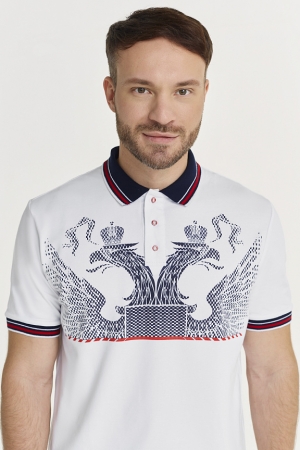 M13210G-WW221 Рубашка поло мужская (белый)