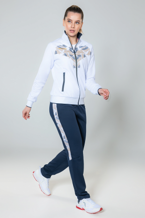 W05310P-WN232 Костюм спортивный женский (белый/синий)