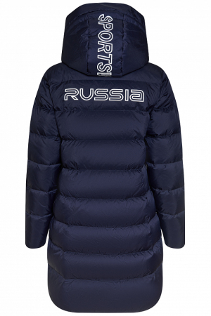 W08120G-NN222 Пальто пуховое женское (синий)