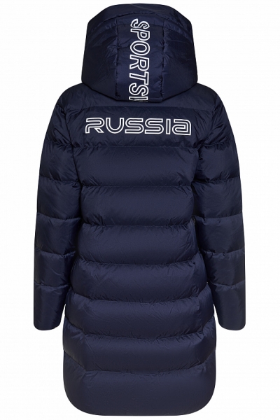 W08120G-NN222 Пальто пуховое женское (синий)