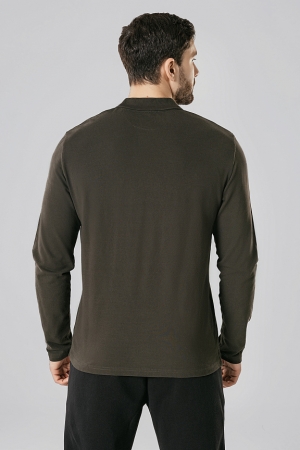 M13110P-HH232 Рубашка поло длинный рукав мужская (хаки/хаки)