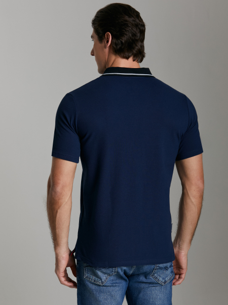 Рубашка Поло мужская 65M-RR-1356 (синий) /RED-N-ROCK'S