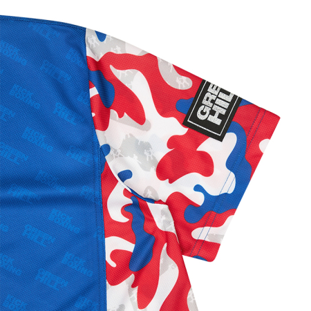 Футболка для кикбоксинга Green Hill Mesh Camo детская синяя