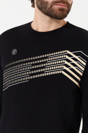 M14110G-BB251 Футболка длинный рукав мужская (черный)