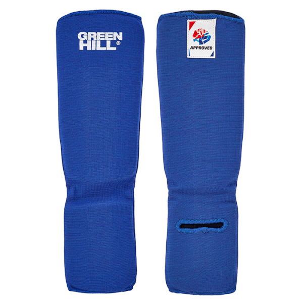 Защита голень-стопа Green Hill COMBAT SAMBO/FIAS approved синяя