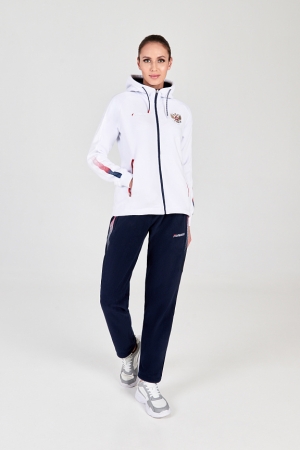 W06310FF-WN202 Костюм флисовый женский (белый/синий)