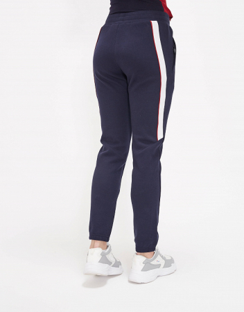 W04210G-NW201 Брюки тренировочные женские (синий/белый)
