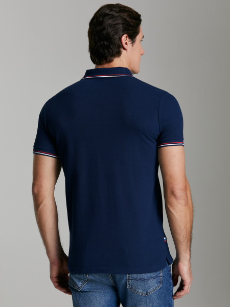 Рубашка Поло мужcкая 65M-RR-1497 (тёмно-синий) /RED-N-ROCK'S