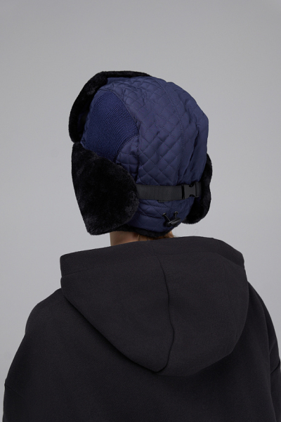 U20340G-NN242 Шапка ушанка (синий/синий)