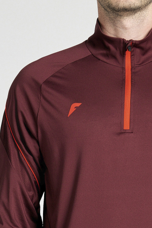 M14220T-VV241 Футболка тренировочная с длинным рукавом мужская (бордовый/бордовый)