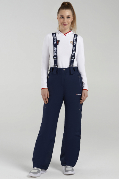 W03210G-NN222 Брюки утепленные женские (синий)