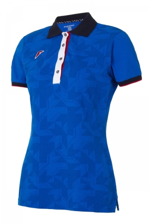 Рубашка поло женская (голубой/синий) /W13230P-IN181