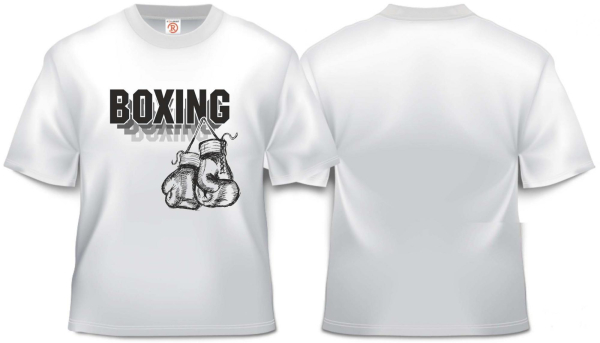 Б-9Б/Б050 Футболка БОКС перчатки (белый). Модель - Б9