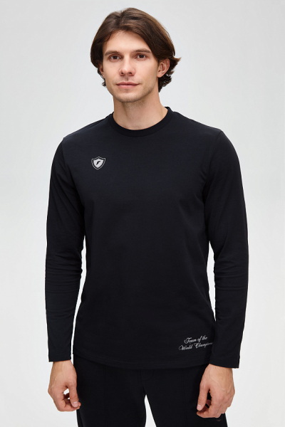 M14110G-BB242 Футболка длинный рукав мужская (черный/черный)