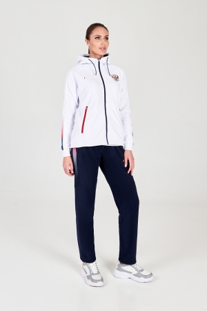 W06310FF-WN202 Костюм флисовый женский (белый/синий)