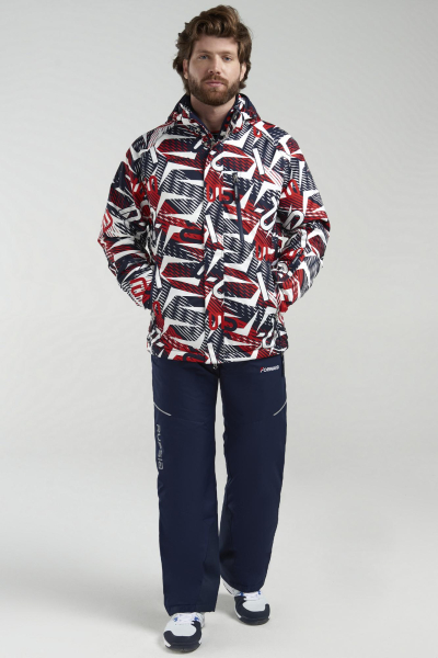 M03330G-WN222 Костюм утепленный мужской (белый/синий)