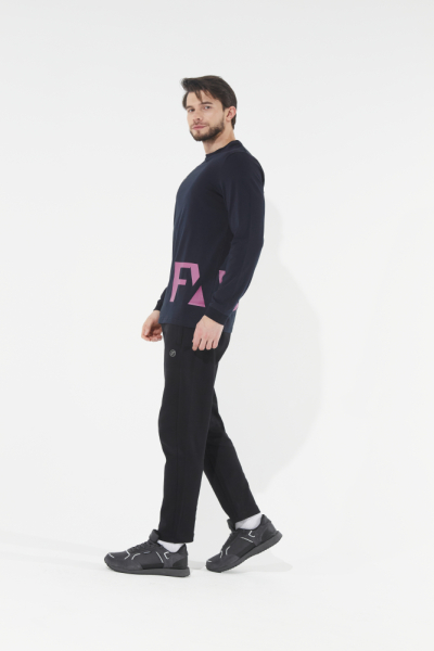 M14120G-NN251 Футболка длинный рукав мужская (синий)