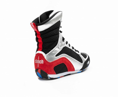 Боксерки Clinch Olimp Limited Edition 2.0 чёрно-серебристо-сине-красные C416