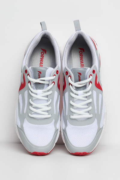 U22103T-GR241 Кроссовки беговые (серый/красный)