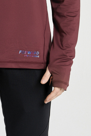 M14220T-VV241 Футболка тренировочная с длинным рукавом мужская (бордовый/бордовый)