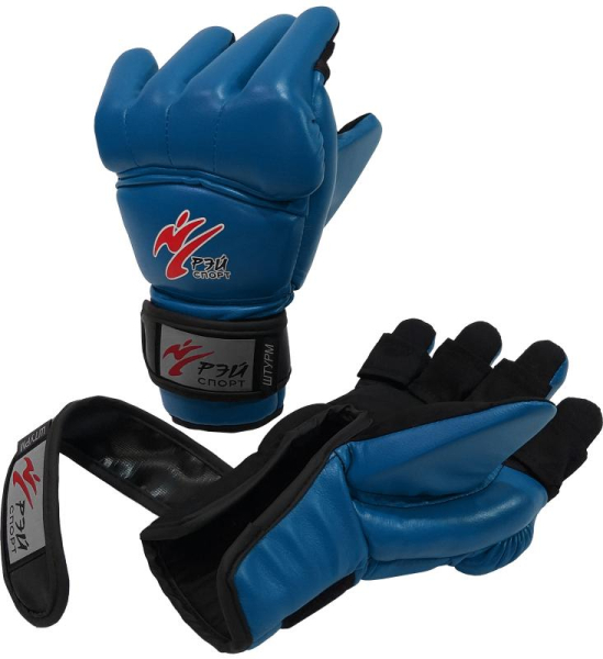 Перчатки-краги для АРБ ШТУРМ синий /Рэй спорт