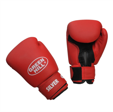 Перчатки боксерские SILVER 6унц BGS-2039 /Green Hill 