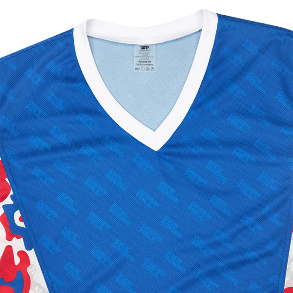 Футболка для кикбоксинга Green Hill Mesh Camo детская синяя