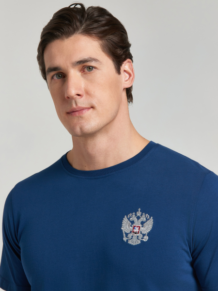 Футболка мужская ГЕРБ 66M-RR-1590/2 (синий) /RED-N-ROCK'S