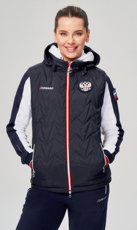 W11321G-FF232 Жилет утепленный женский (синий/синий)