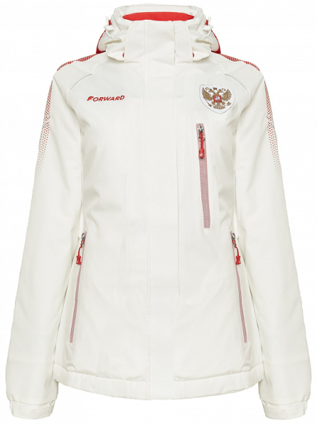 W03331G-FF222 Костюм утепленный женский (белый/красный)