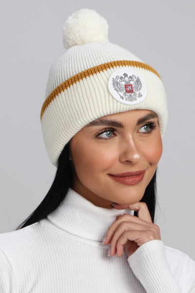 U20422G-MM256 Шапка вязаная (молочный/молочный)