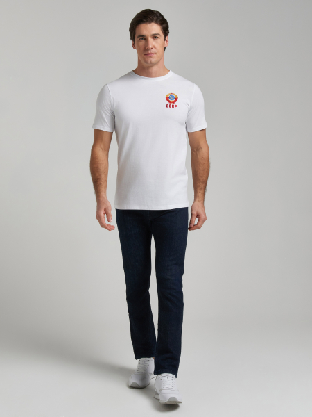 Футболка мужская ГЕРБ (СССР) 66M-RR-1590/1 (белый) /RED-N-ROCK'S