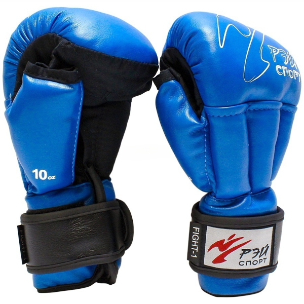 Перчатки для рукопашного боя FIGHT-1 C4 синие /Рэй спорт