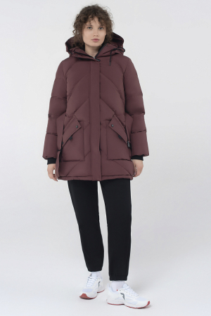 W08512SF-CC242 Куртка пуховая женская (бордовый/бордовый)