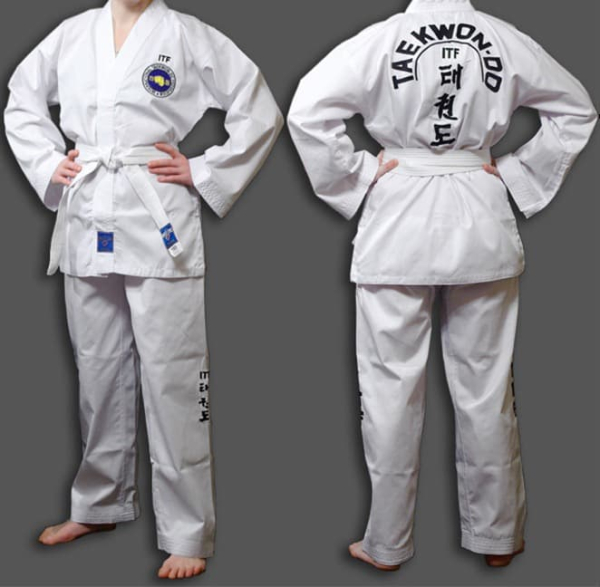 Кимоно/добок тхэквондо ITF (ИТФ) с вышивкой детское /взрослое