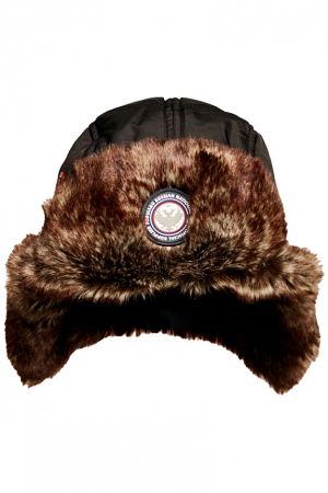 U20310G-BB182 Шапка ушанка (черный)