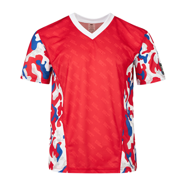 Футболка для кикбоксинга Green Hill Mesh Camo взрослая красная