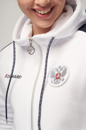 W06330G-FF242 Костюм флисовый женский (белый/синий)