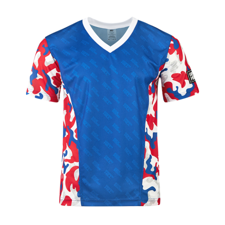 Футболка для кикбоксинга Green Hill Mesh Camo взрослая синяя