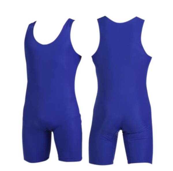 Трико борцовское односторонее р-р 50-56 (синее) /Черса